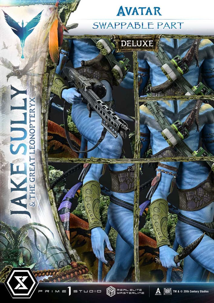 Avatar (Film) Real Elite Masterline Series Statue 1/4 Jake Sully & The Great Leonopteryx Deluxe Bonus Ver. 87 cm