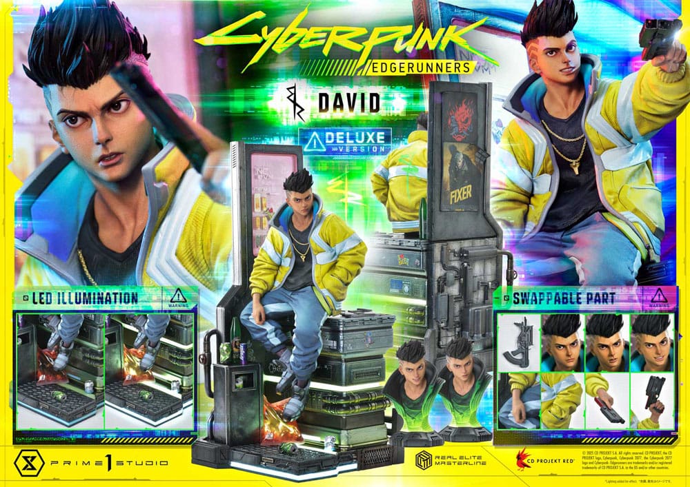 Cyberpunk: Edgerunners Real Elite Masterline Series Statue 1/4 David Bonus Version 58 cm