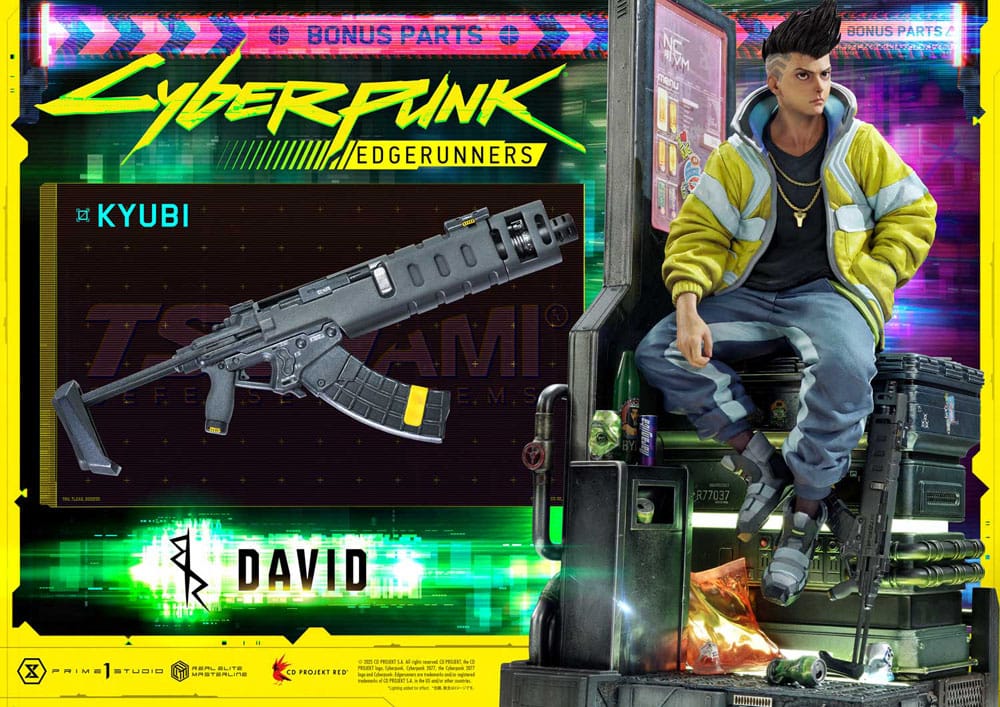 Cyberpunk: Edgerunners Real Elite Masterline Series Statue 1/4 David Deluxe Bonus Version 58 cm
