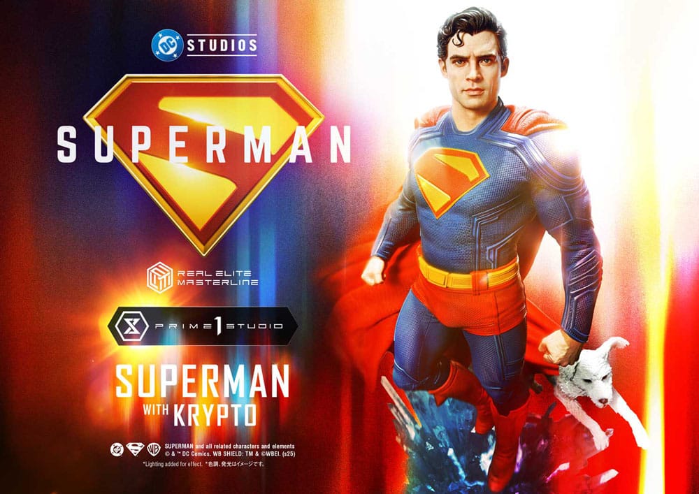 Superman (2025) Real Elite Masterline Series Statue 1/3 Superman with Krypto 95 cm