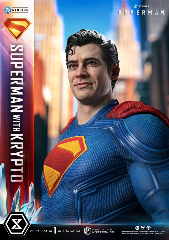 Superman (2025) Real Elite Masterline Series Statue 1/3 Superman with Krypto 95 cm