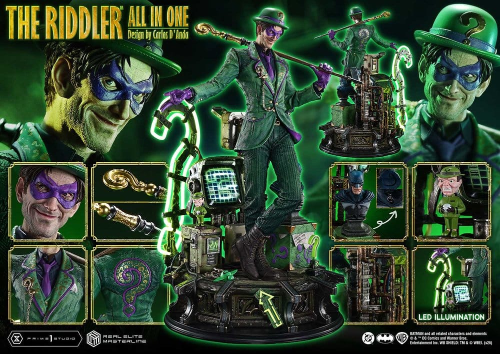 DC Comics Real Elite Masterline Series Statue 1/3 The Riddler All In One (Design by Carlos D'Anda) 74 cm