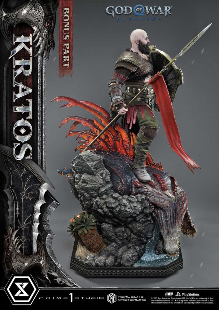 God of War: Ragnarok Real Elite Masterline Series Statue 1/3 Kratos Ultimate Bonus Version 95 cm