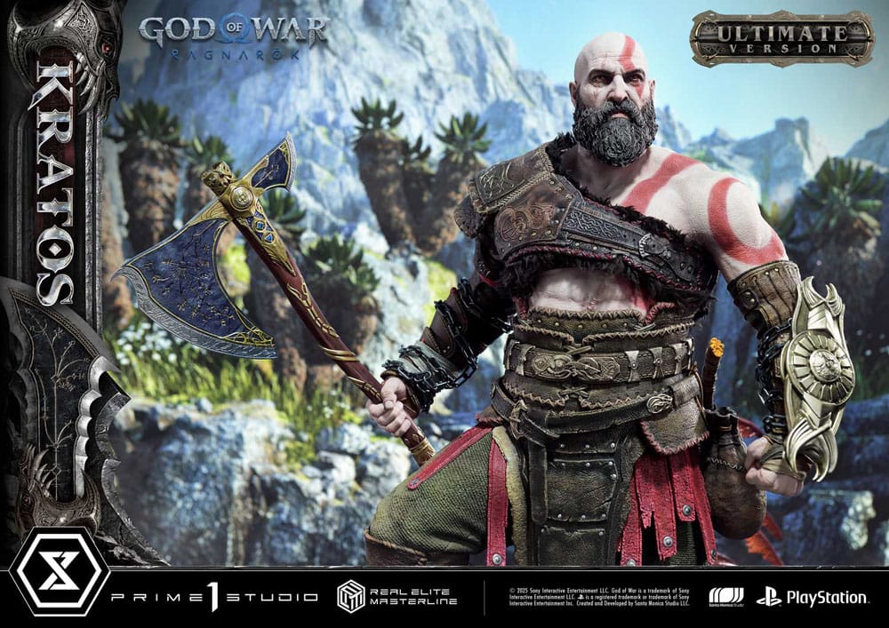 God of War: Ragnarok Real Elite Masterline Series Statue 1/3 Kratos Ultimate Bonus Version 95 cm