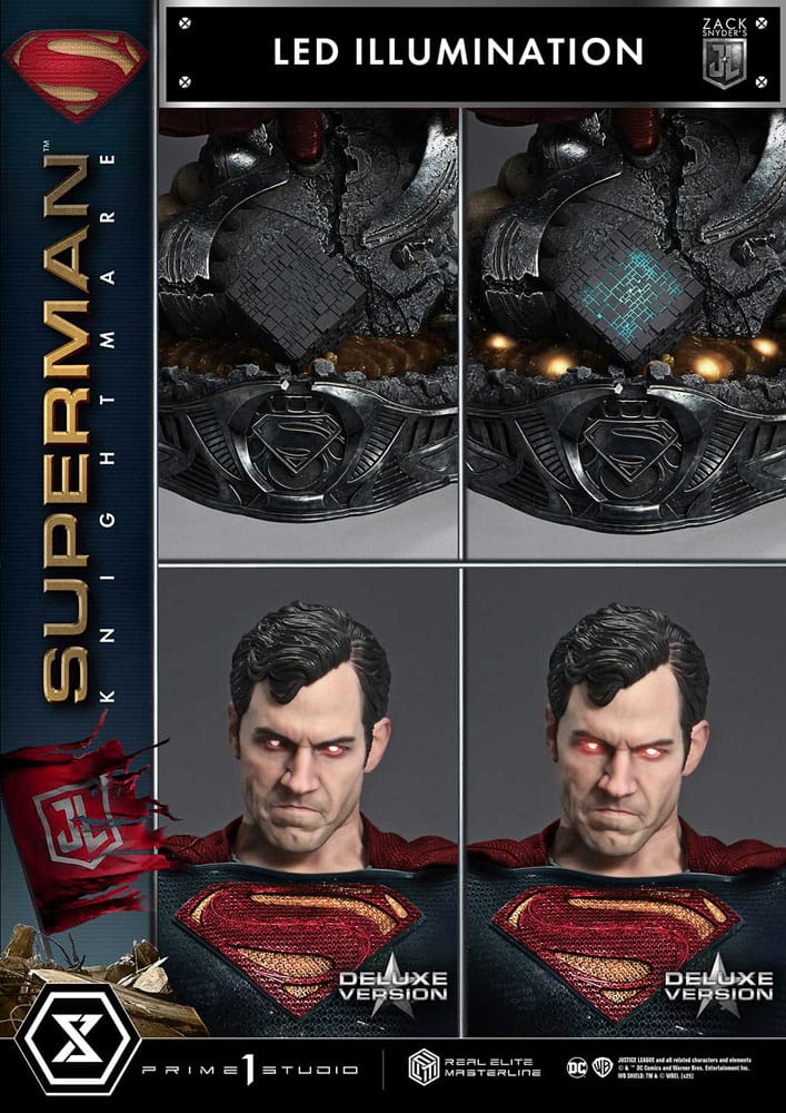 Statua della serie Masterline Real Elite Justice League di Zack Snyder, 1/3, Superman Knightmare Color Edition Deluxe Ver. 95 centimetri