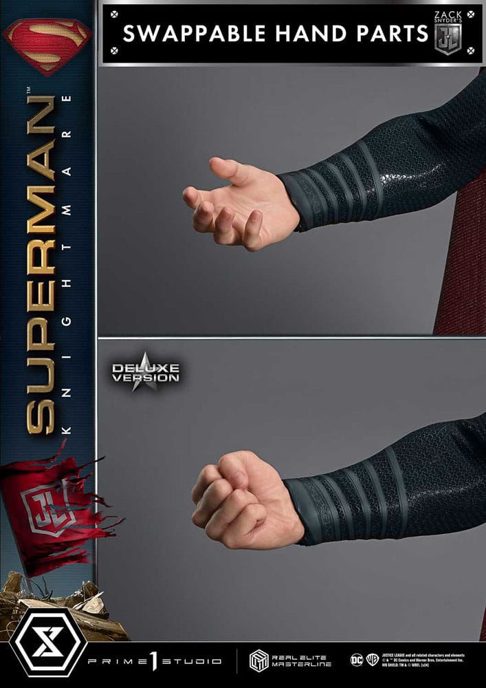 Statua della serie Masterline Real Elite Justice League di Zack Snyder, 1/3, Superman Knightmare Color Edition Deluxe Ver. 95 centimetri