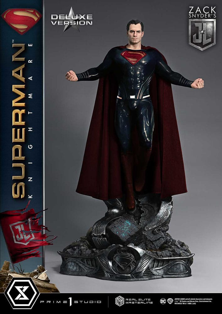 Statua della serie Masterline Real Elite Justice League di Zack Snyder, 1/3, Superman Knightmare Color Edition Deluxe Ver. 95 centimetri