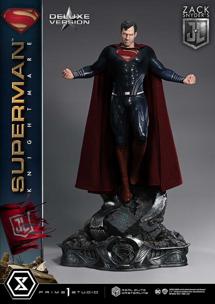 Statua della serie Masterline Real Elite Justice League di Zack Snyder, 1/3, Superman Knightmare Color Edition Deluxe Ver. 95 centimetri