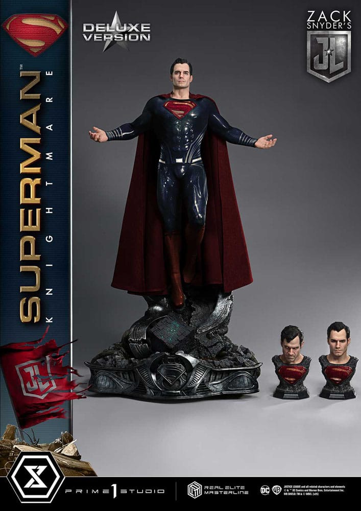 Statua della serie Masterline Real Elite Justice League di Zack Snyder, 1/3, Superman Knightmare Color Edition Deluxe Ver. 95 centimetri