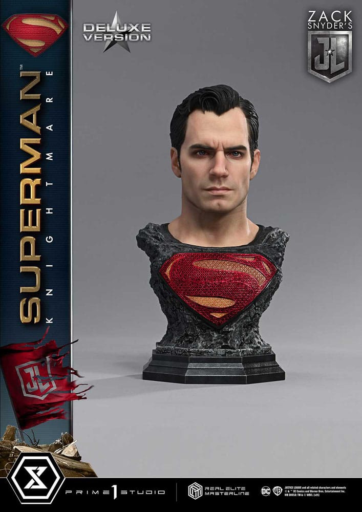 Statua della serie Masterline Real Elite Justice League di Zack Snyder, 1/3, Superman Knightmare Color Edition Deluxe Ver. 95 centimetri