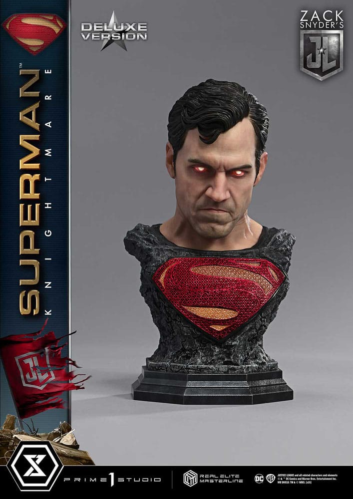 Statua della serie Masterline Real Elite Justice League di Zack Snyder, 1/3, Superman Knightmare Color Edition Deluxe Ver. 95 centimetri