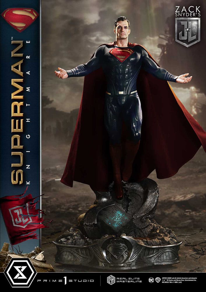 Statua della serie Masterline Real Elite Justice League di Zack Snyder, 1/3, Superman Knightmare Color Edition Deluxe Ver. 95 centimetri
