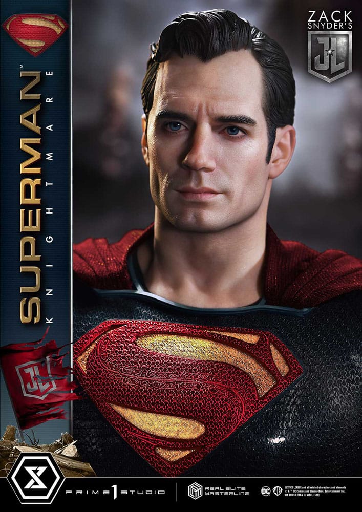 Statua della serie Masterline Real Elite Justice League di Zack Snyder, 1/3, Superman Knightmare Color Edition Deluxe Ver. 95 centimetri