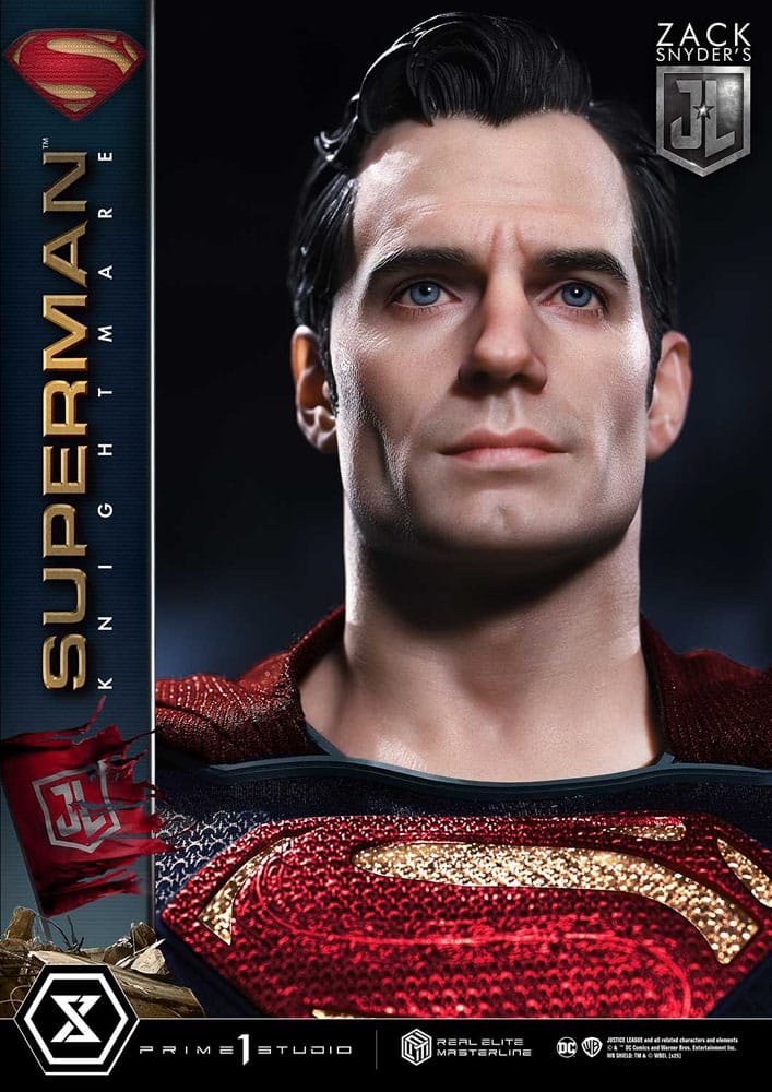 Statua della serie Masterline Real Elite Justice League di Zack Snyder, 1/3, Superman Knightmare Color Edition Deluxe Ver. 95 centimetri