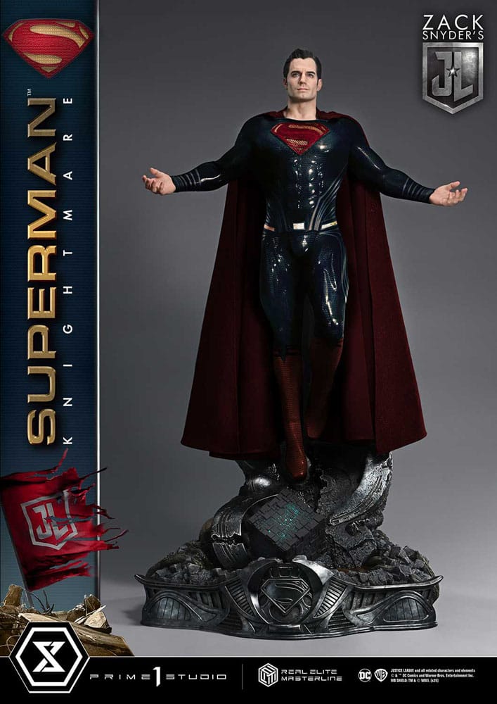 Statua della serie Masterline Real Elite Justice League di Zack Snyder, 1/3, Superman Knightmare Color Edition Deluxe Ver. 95 centimetri