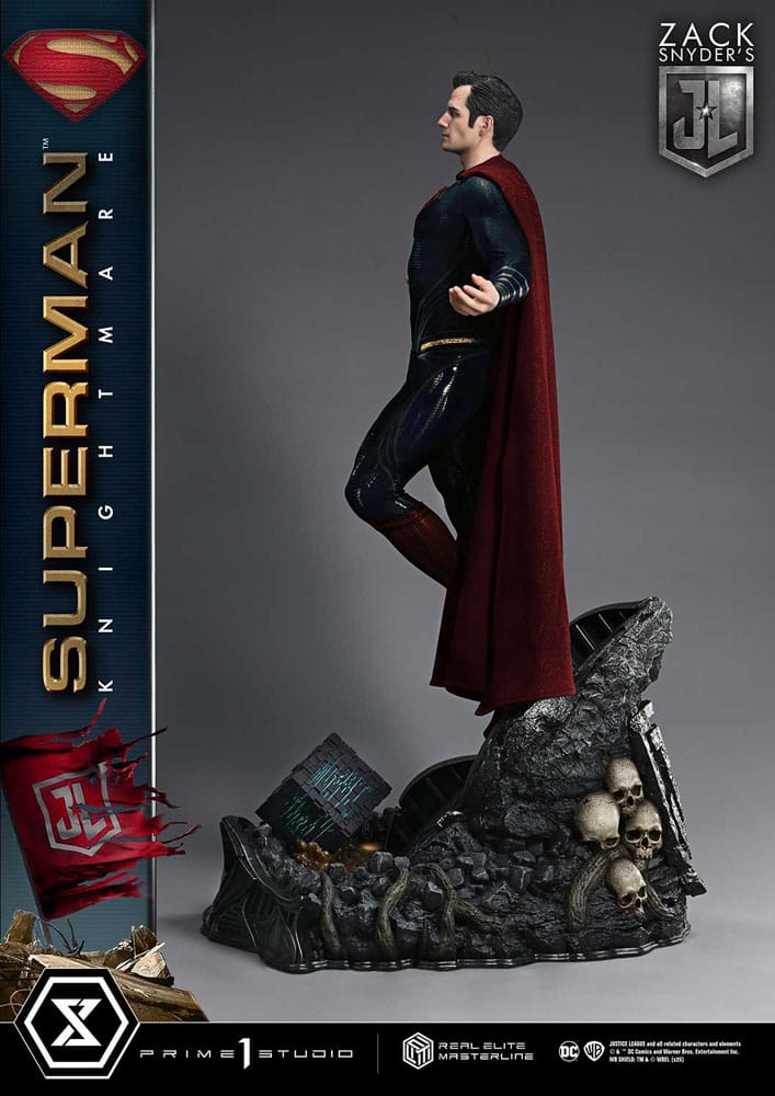 Statua della serie Masterline Real Elite Justice League di Zack Snyder, 1/3, Superman Knightmare Color Edition Deluxe Ver. 95 centimetri