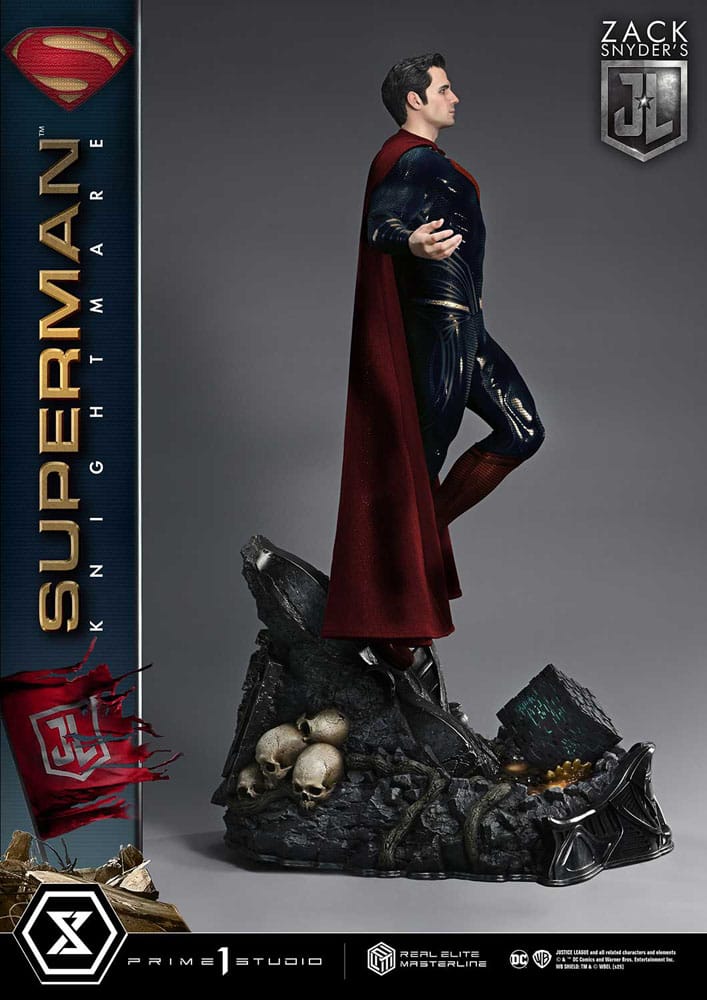 Statua della serie Masterline Real Elite Justice League di Zack Snyder, 1/3, Superman Knightmare Color Edition Deluxe Ver. 95 centimetri