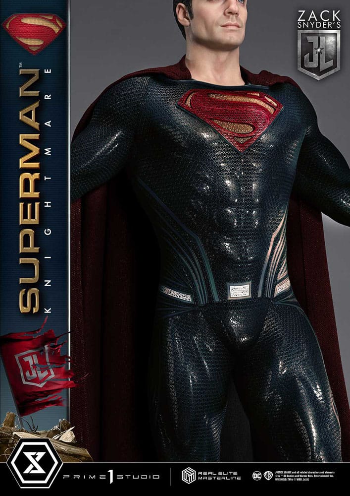 Statua della serie Masterline Real Elite Justice League di Zack Snyder, 1/3, Superman Knightmare Color Edition Deluxe Ver. 95 centimetri
