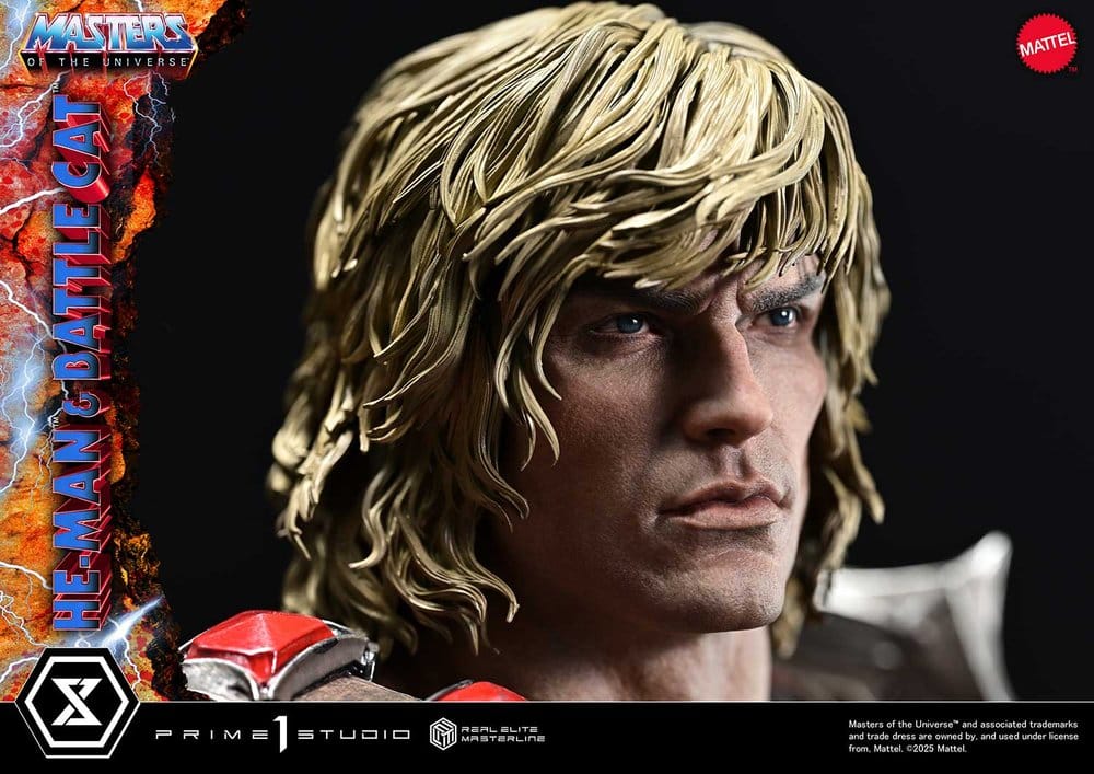Masters of the Universe Real Elite Masterline Series Statue 1/4 He-Man & Battle Cat 86 cm