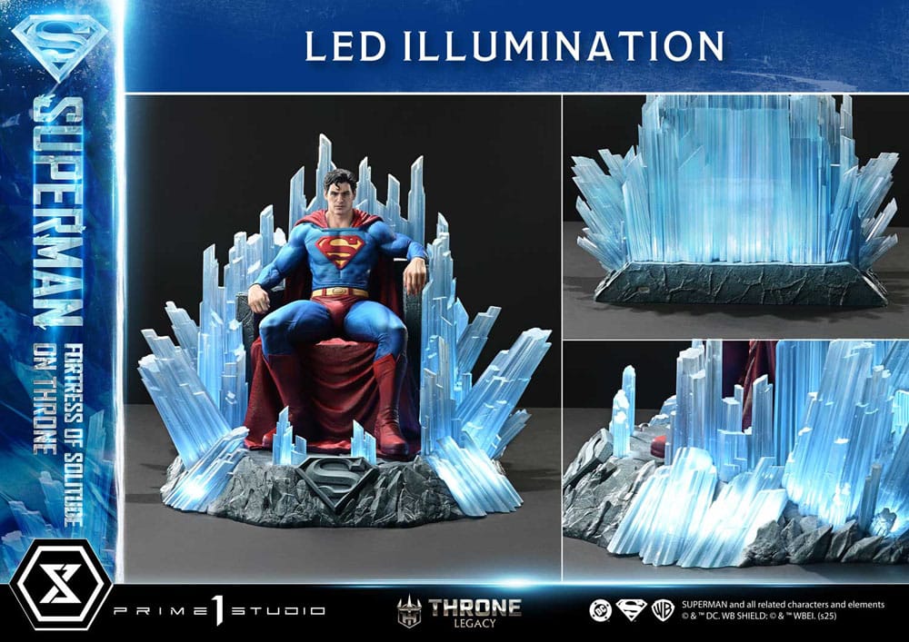 DC Comics Throne Legacy Collection Statue Statue 1/4 Superman Fortress of Solitude on Throne (Design by Gabriele Dell'Otto) 52 cm