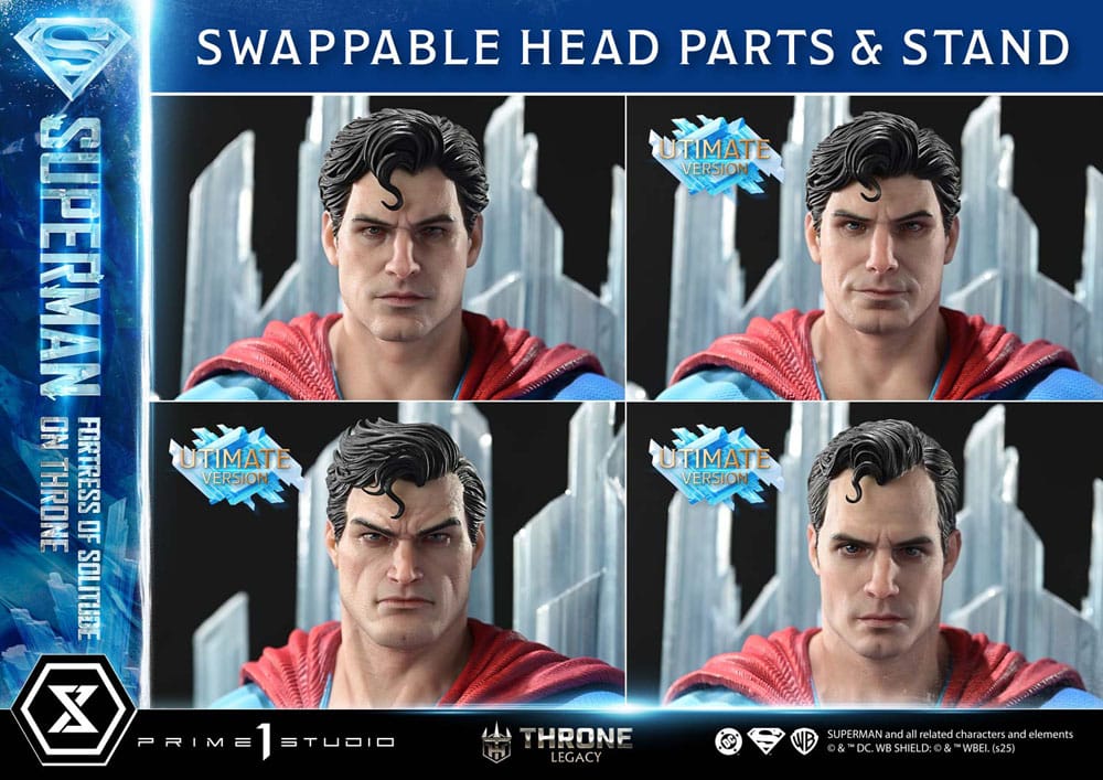 DC Comics Throne Legacy Collection Statue Statue 1/4 Superman Fortress of Solitude on Throne (Design by Gabriele Dell'Otto) Ultimate Version 52 cm