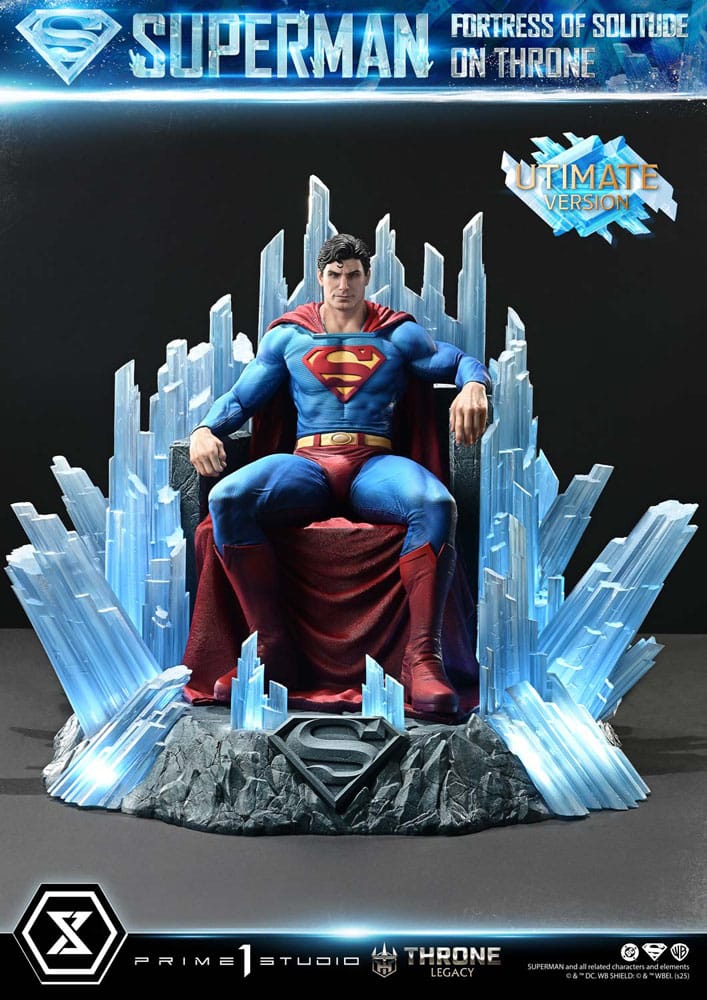 DC Comics Throne Legacy Collection Statue Statue 1/4 Superman Fortress of Solitude on Throne (Design by Gabriele Dell'Otto) Ultimate Version 52 cm