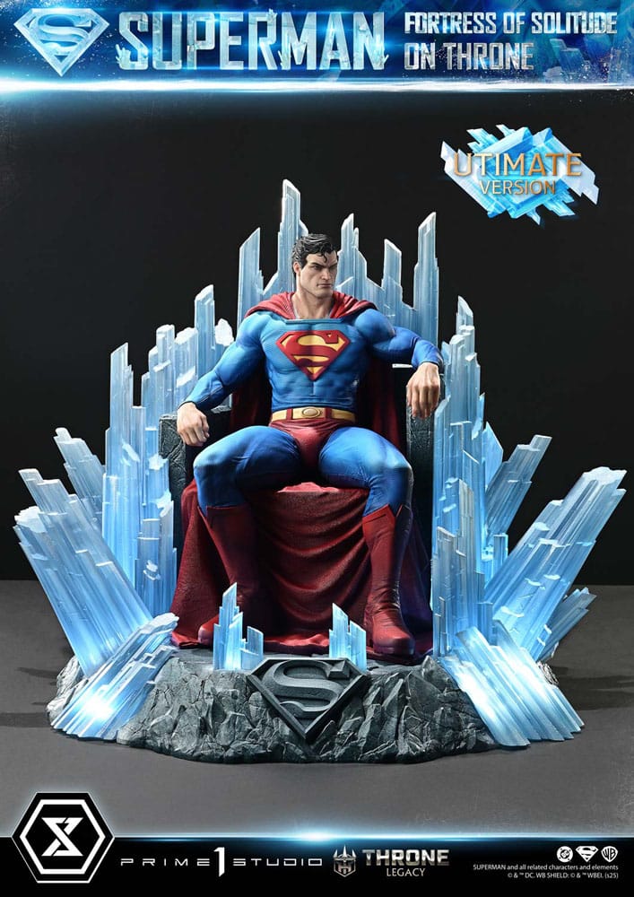 DC Comics Throne Legacy Collection Statue Statue 1/4 Superman Fortress of Solitude on Throne (Design by Gabriele Dell'Otto) Ultimate Version 52 cm
