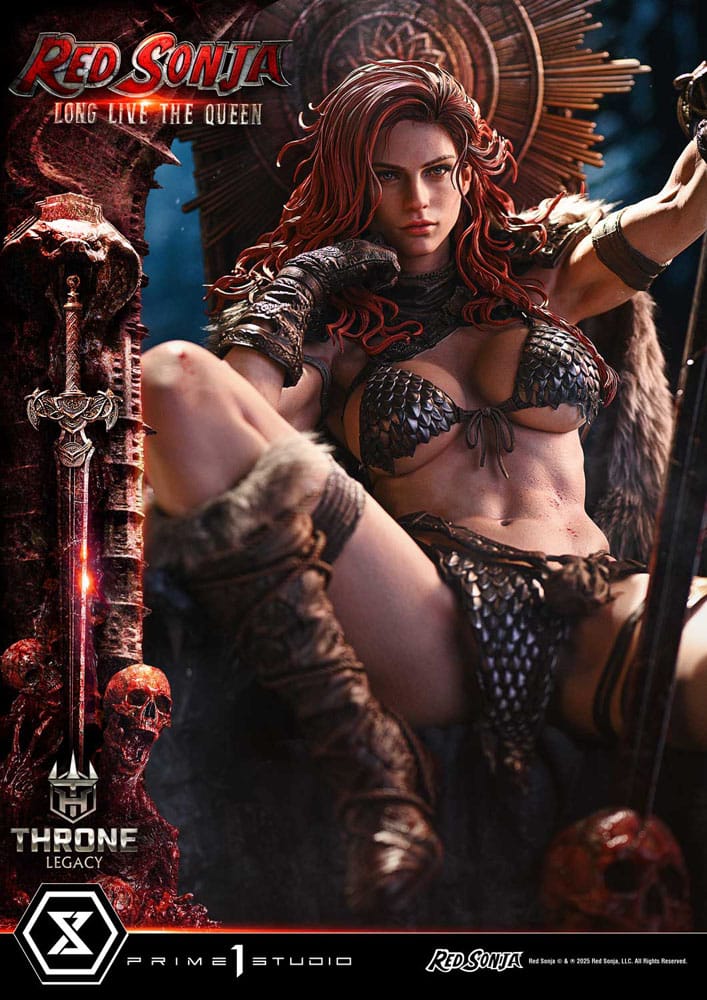 Red Sonja Throne Legacy Collection Statue Statue 1/3 Red Sonja: Long Live the Queen 77 cm