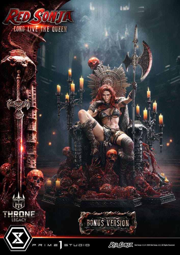 Red Sonja Throne Legacy Collection Statue Statue 1/3 Red Sonja: Long Live the Queen Bonus Version 77 cm