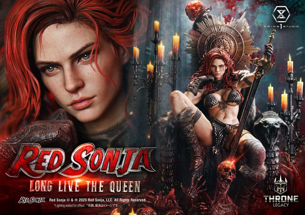 Red Sonja Throne Legacy Collection Statue Statue 1/3 Red Sonja: Long Live the Queen Bonus Version 77 cm