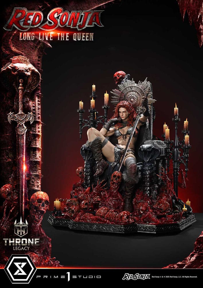 Red Sonja Throne Legacy Collection Statue Statue 1/3 Red Sonja: Long Live the Queen Bonus Version 77 cm