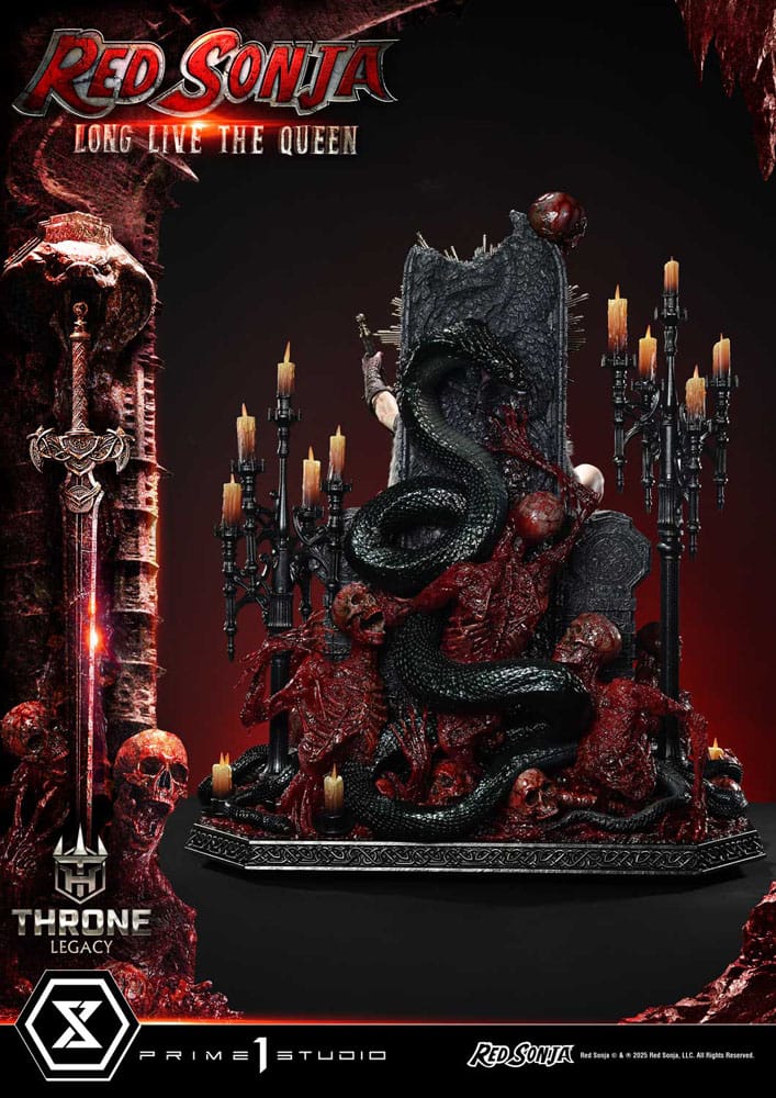 Red Sonja Throne Legacy Collection Statue Statue 1/3 Red Sonja: Long Live the Queen Bonus Version 77 cm