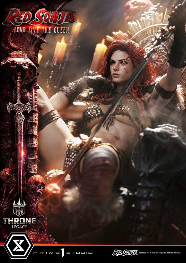 Red Sonja Throne Legacy Collection Statue Statue 1/3 Red Sonja: Long Live the Queen Bonus Version 77 cm