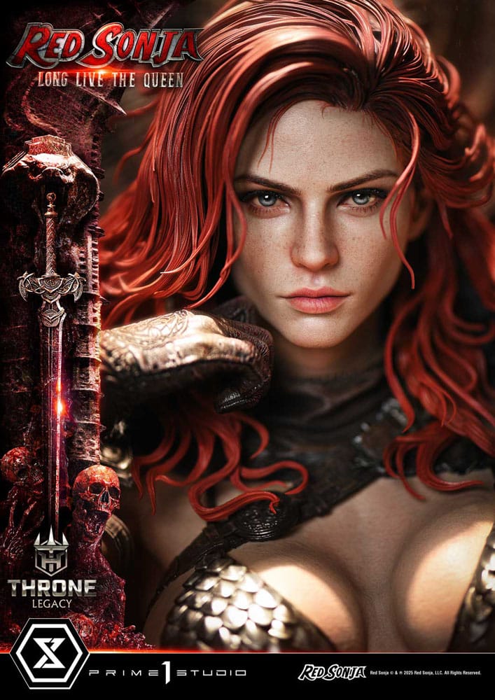 Red Sonja Throne Legacy Collection Statue Statue 1/3 Red Sonja: Long Live the Queen Bonus Version 77 cm