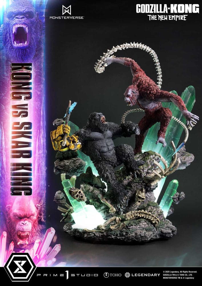 Godzilla x Kong: The New Empire Ultimate Diorama Masterline Series Statue Kong vs Skar King Bonus Version 104 cm