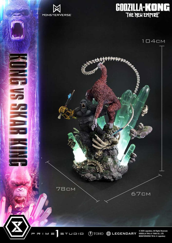 Godzilla x Kong: The New Empire Ultimate Diorama Masterline Series Statue Kong vs Skar King Bonus Version 104 cm