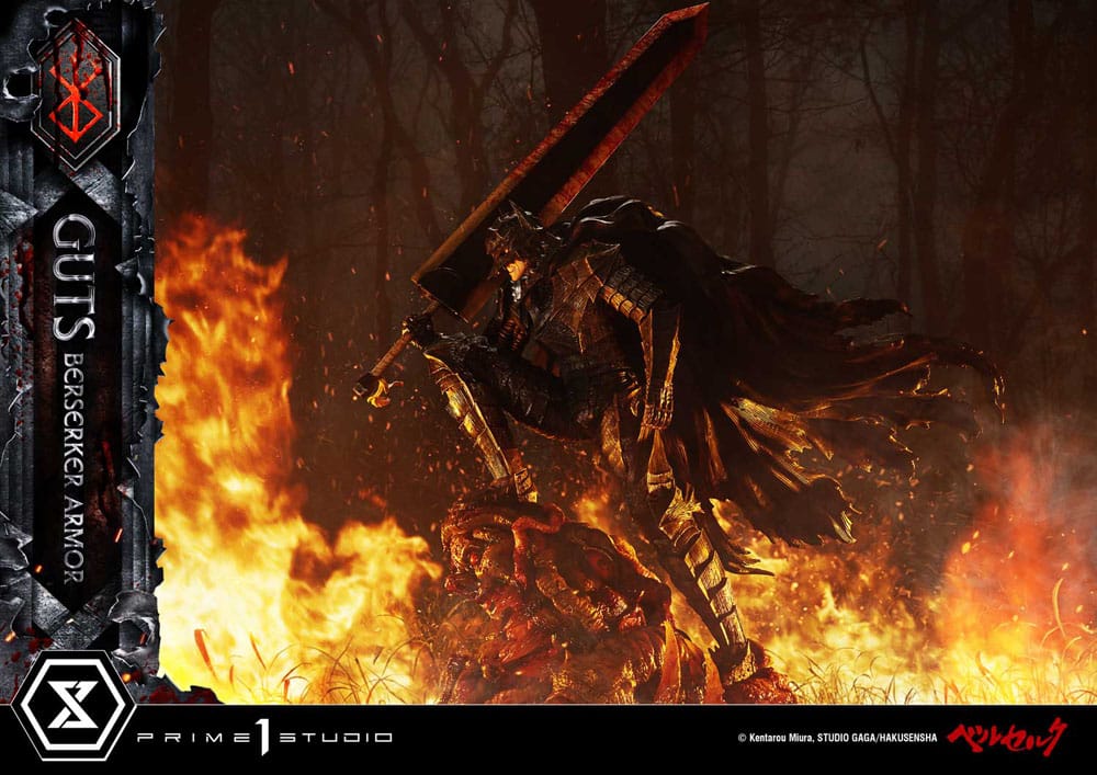 Berserk Ultimate Premium Masterline Series 1/4 Guts Statue, Berserker Armor Grunbeld vs. Guts 94 cm