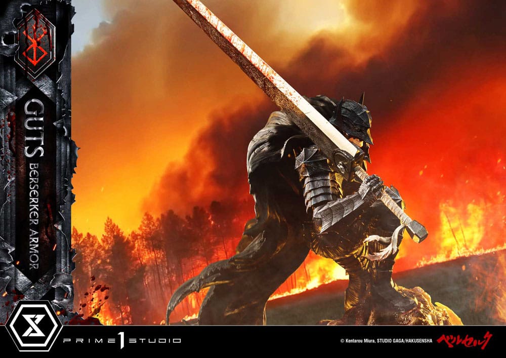 Berserk Ultimate Premium Masterline Series 1/4 Guts Statue, Berserker Armor Grunbeld vs. Guts 94 cm