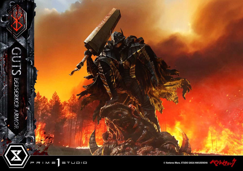 Berserk Ultimate Premium Masterline Series 1/4 Guts Statue, Berserker Armor Grunbeld vs. Guts 94 cm