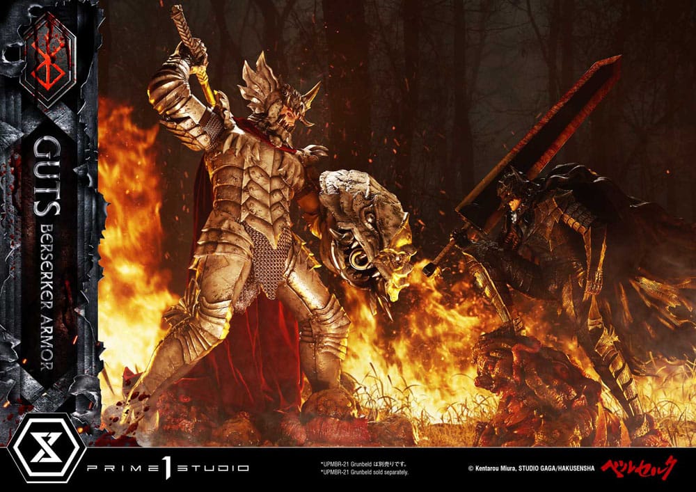 Berserk Ultimate Premium Masterline Series 1/4 Guts Statue, Berserker Armor Grunbeld vs. Guts 94 cm