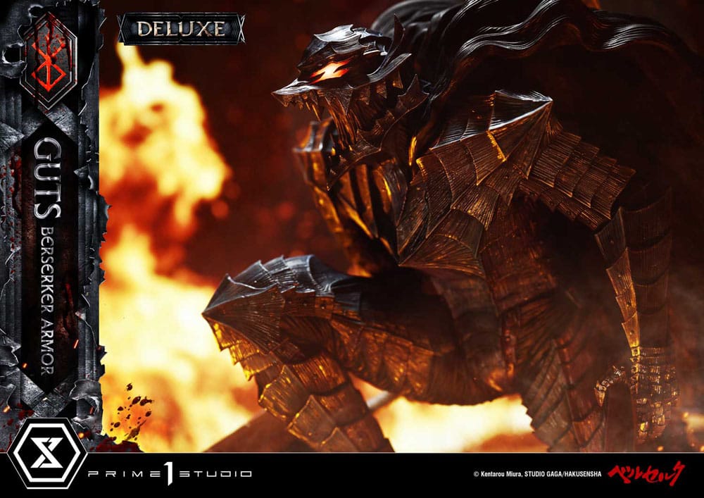 Berserk Ultimate Premium Masterline Series 1/4 Guts Statue, Berserker Armor Grunbeld vs. Guts Deluxe Version 94 cm