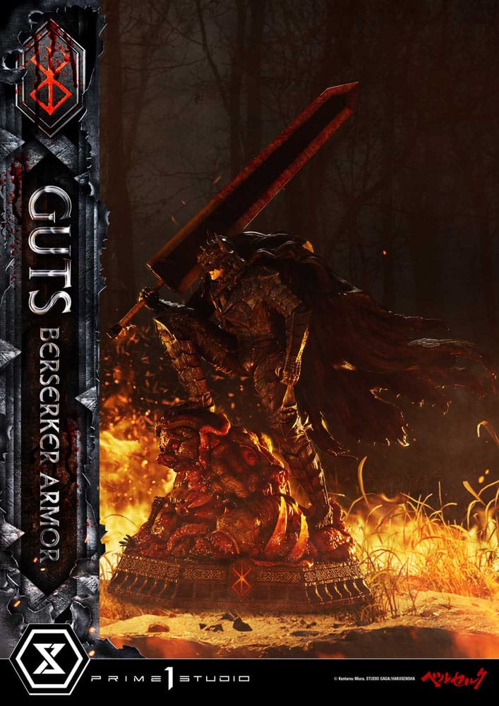Berserk Ultimate Premium Masterline Series Statue 1/4 Guts, Berserker Armor Grunbeld vs. Guts Deluxe Version 94 cm