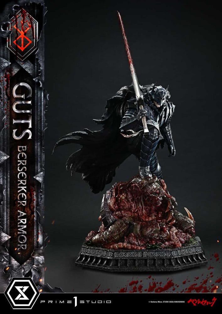Berserk Ultimate Premium Masterline Series 1/4 Guts Statue, Berserker Armor Grunbeld vs. Guts Deluxe Version 94 cm