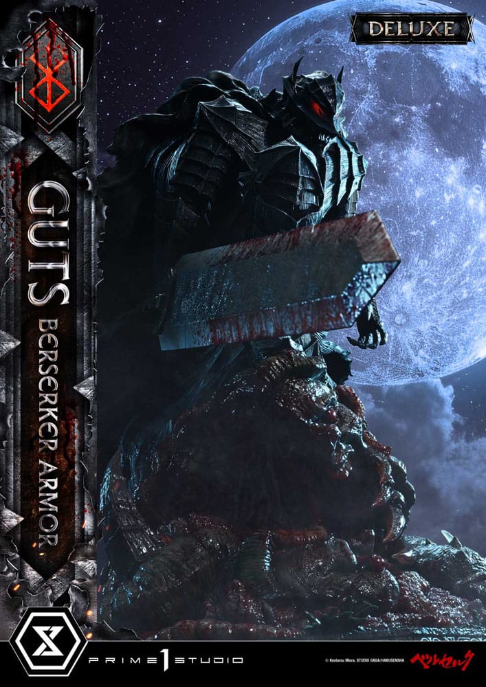 Berserk Ultimate Premium Masterline Series Statue 1/4 Guts, Berserker Armor Grunbeld vs. Guts Deluxe Version 94 cm