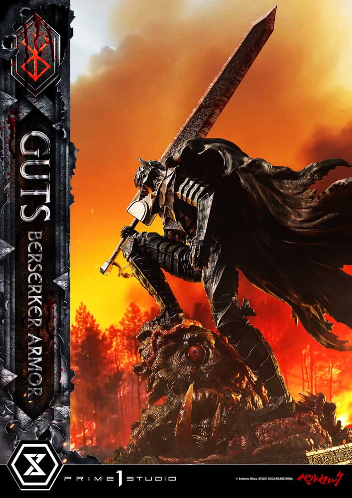 Berserk Ultimate Premium Masterline Series Statue 1/4 Guts, Berserker Armor Grunbeld vs. Guts Deluxe Version 94 cm