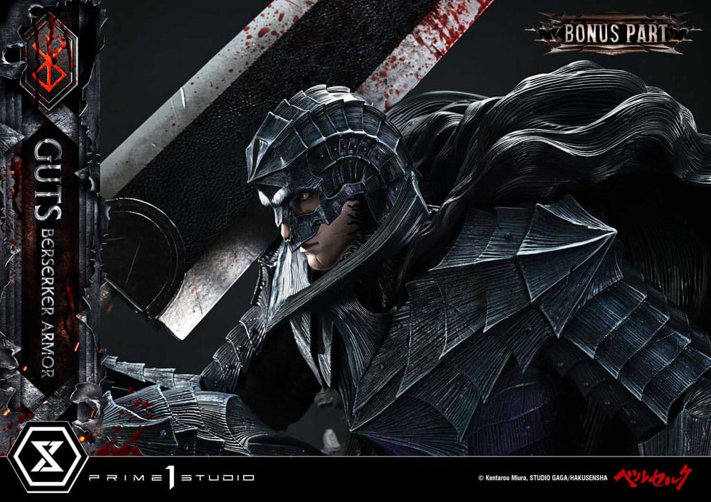 Berserk Ultimate Premium Masterline Series 1/4 Guts Statue, Berserker Armor Grunbeld vs. Guts Deluxe Bonus Version 94cm