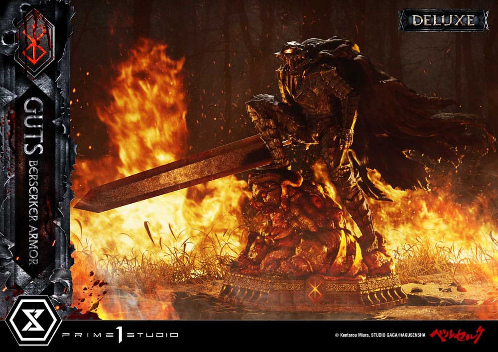 Berserk Ultimate Premium Masterline Series 1/4 Guts Statue, Berserker Armor Grunbeld vs. Guts Deluxe Bonus Version 94cm
