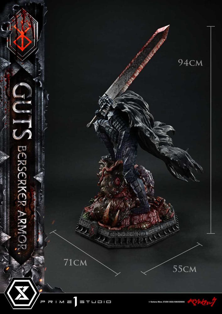 Berserk Ultimate Premium Masterline Series Statue 1/4 Guts, Berserker Armor Grunbeld vs. Guts Deluxe Bonus Version 94 cm