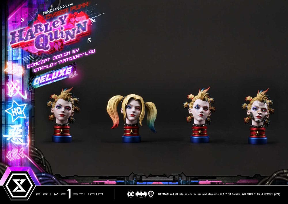 Batman Ultimate Premium Masterline Series Statue Cyberpunk Harley Quinn Deluxe Bonus Version 60 cm