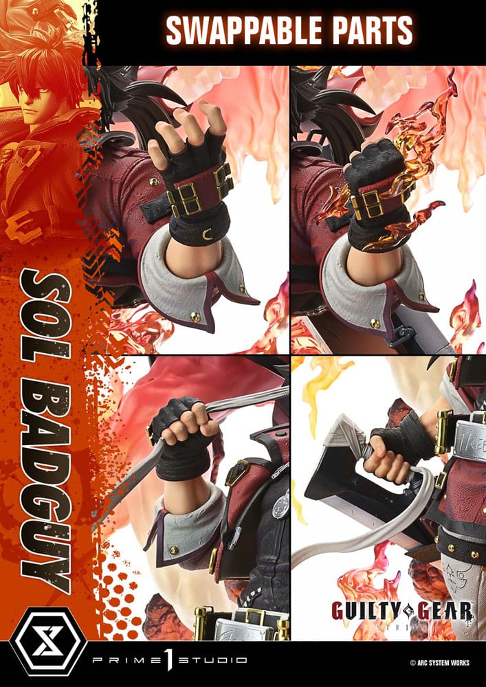 Guilty Gear Strive Ultimate Premium Masterline Series Statue 1/4 Sol Badguy Bonus Version 82 cm
